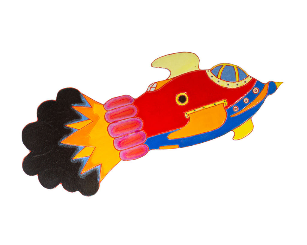 Robert Smeltzer 1969 Rocket Ship Wall Sculpture