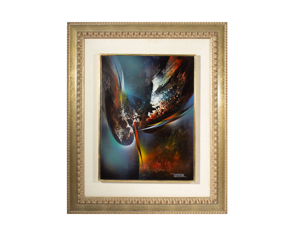 Leonardo Nierman “Moment of Flight” Abstract Oil on Board Painting