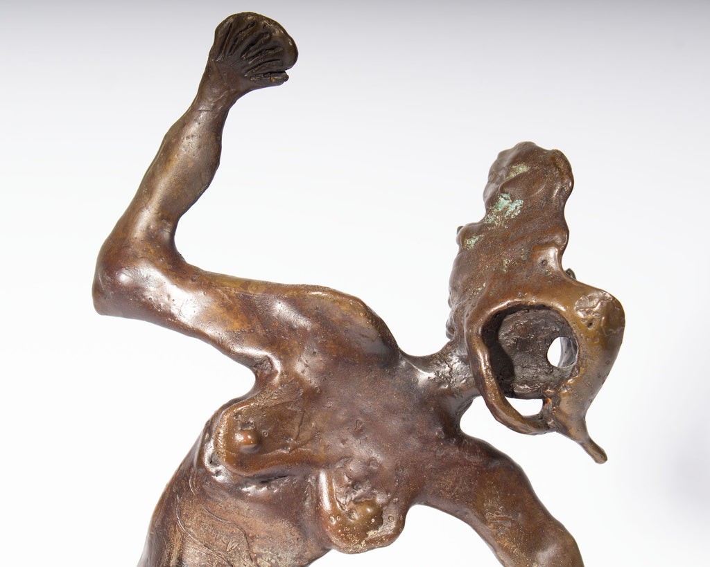 Mid-Century Bronze Brutalist Sculpture of a Female Figure