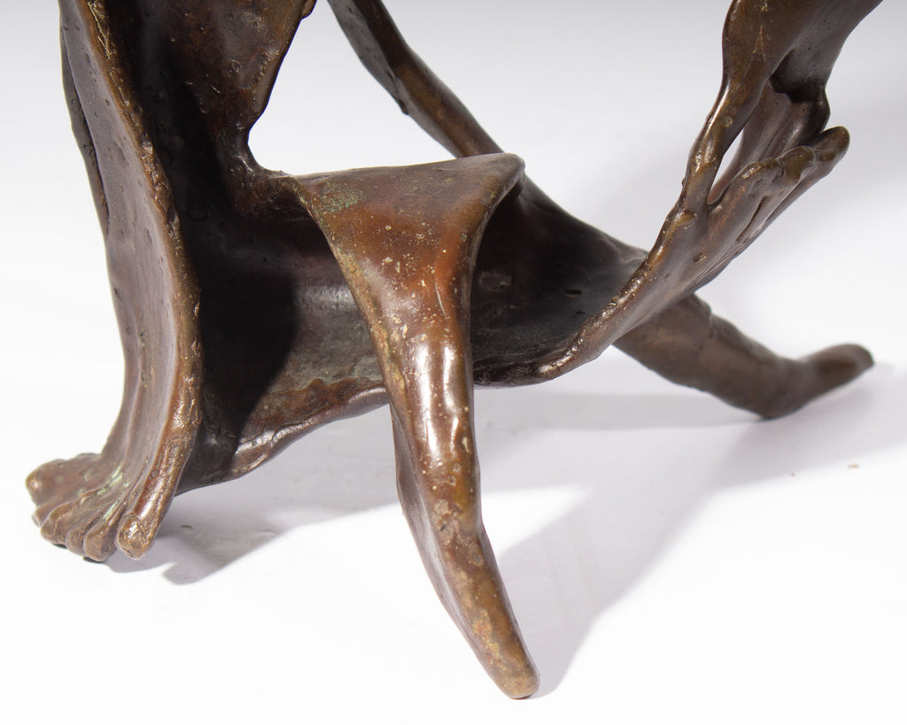 Mid-Century Bronze Brutalist Sculpture of a Female Figure