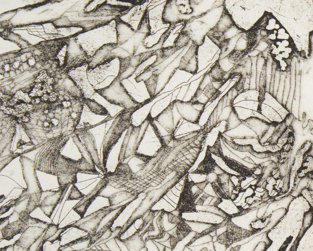 Mae Alice Engron “Flight” Abstract Etching