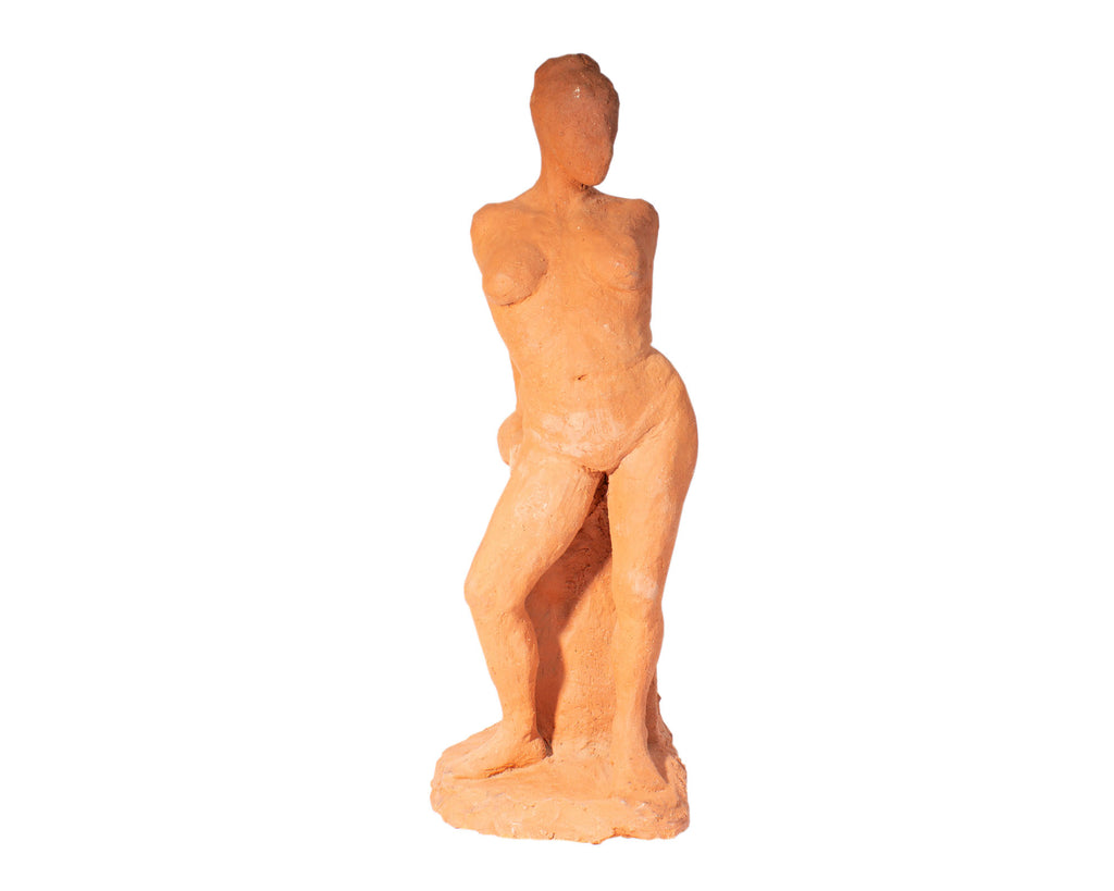 C. Yager 1964 Terra Cotta Sculpture of a Female Figure