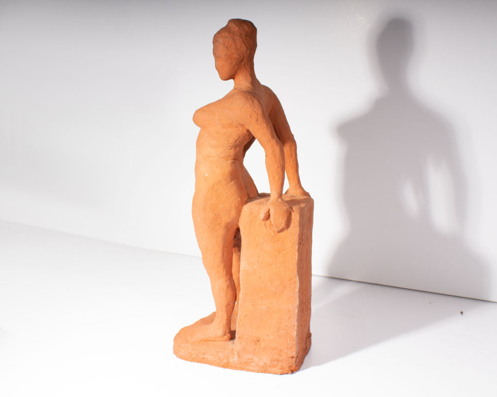 C. Yager 1964 Terra Cotta Sculpture of a Female Figure
