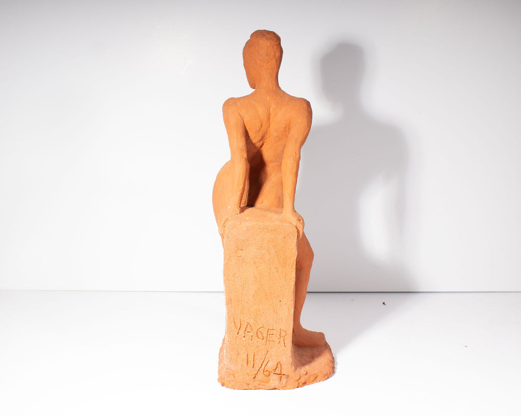 C. Yager 1964 Terra Cotta Sculpture of a Female Figure