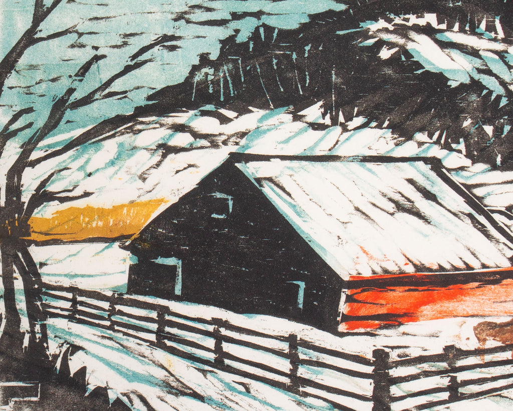 Bette Graham “Winter - Metamora” Woodblock Print