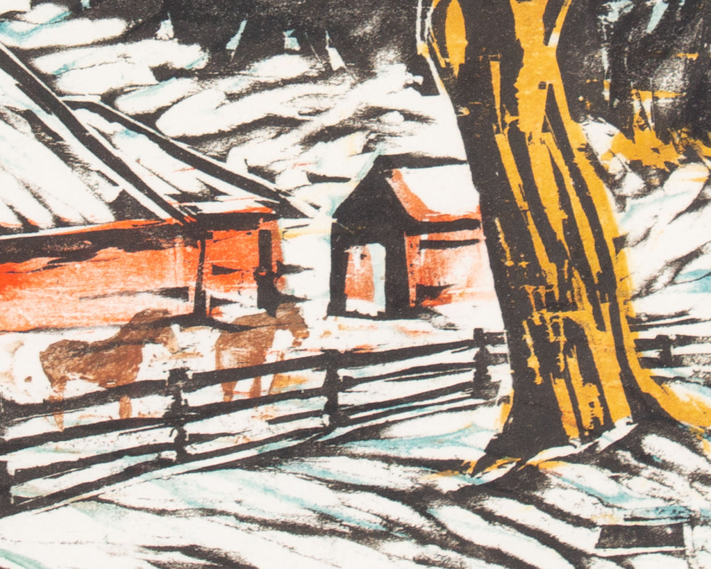 Bette Graham “Winter - Metamora” Woodblock Print