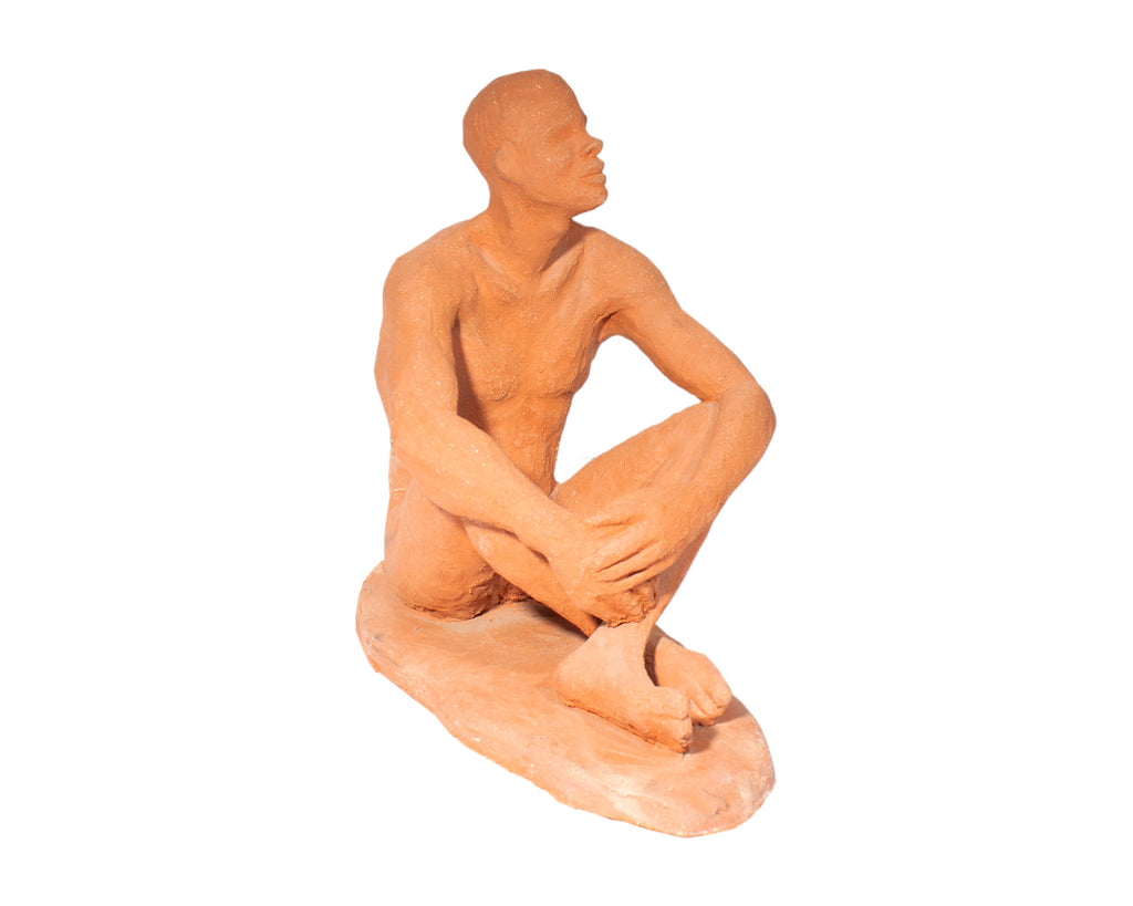 C. Yager 1965 Terra Cotta Sculpture of a Male Figure
