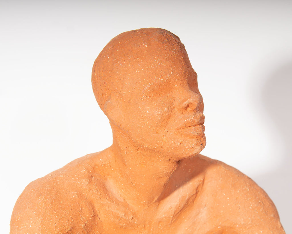 C. Yager 1965 Terra Cotta Sculpture of a Male Figure
