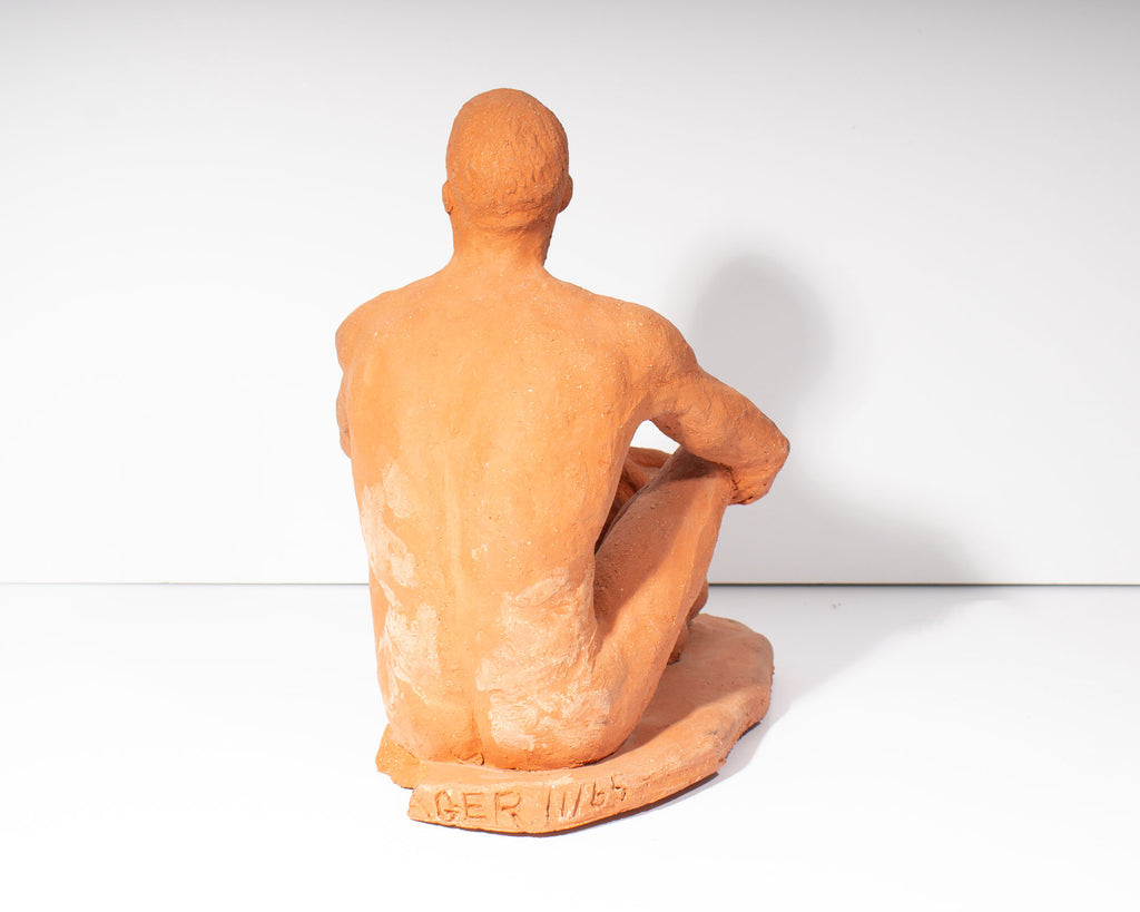 C. Yager 1965 Terra Cotta Sculpture of a Male Figure