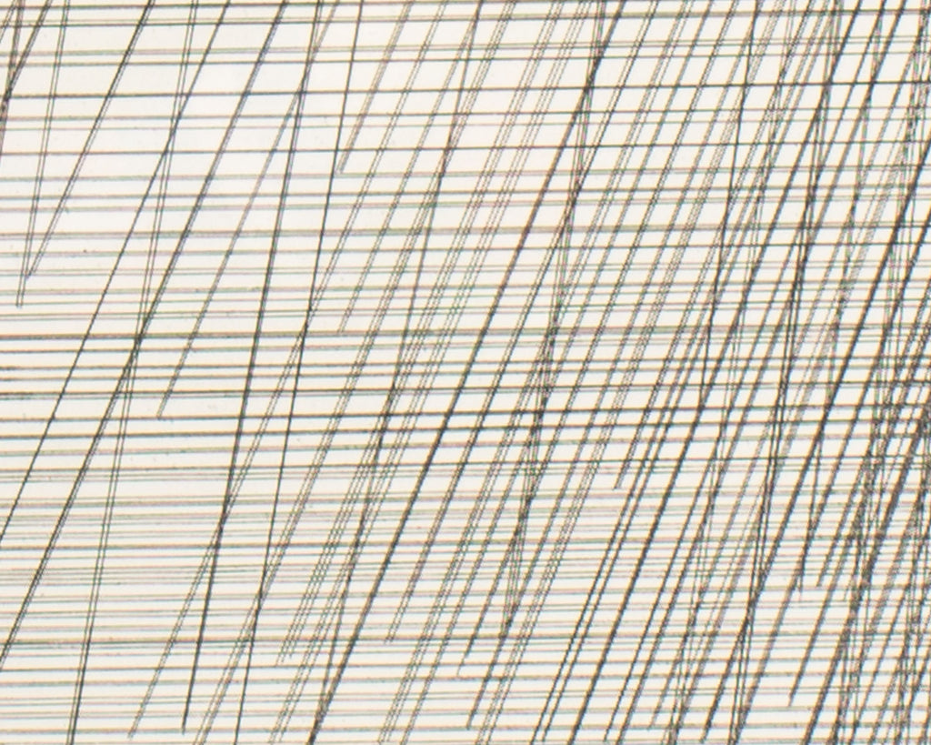 Art Hansen 1982 “Fisherman in a Rainstorm” Abstract Etching