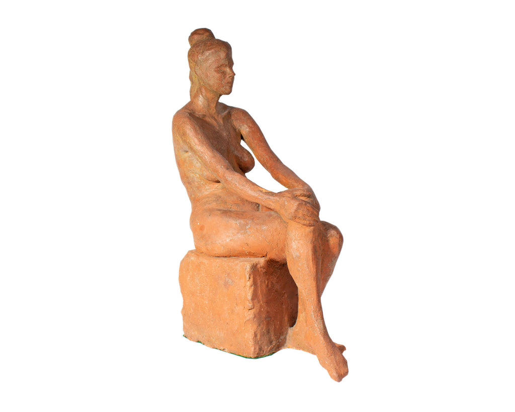 C. Yager 1965 Terra Cotta Sculpture of a Female Figure