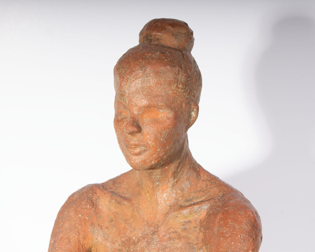 C. Yager 1965 Terra Cotta Sculpture of a Female Figure