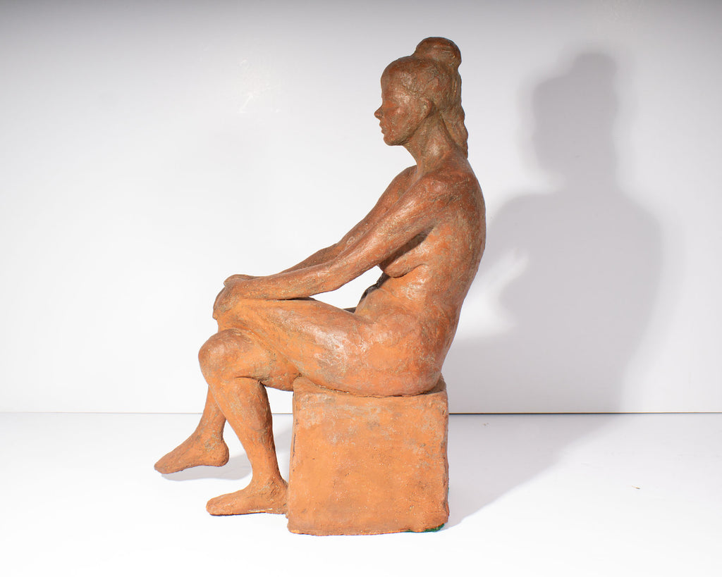 C. Yager 1965 Terra Cotta Sculpture of a Female Figure