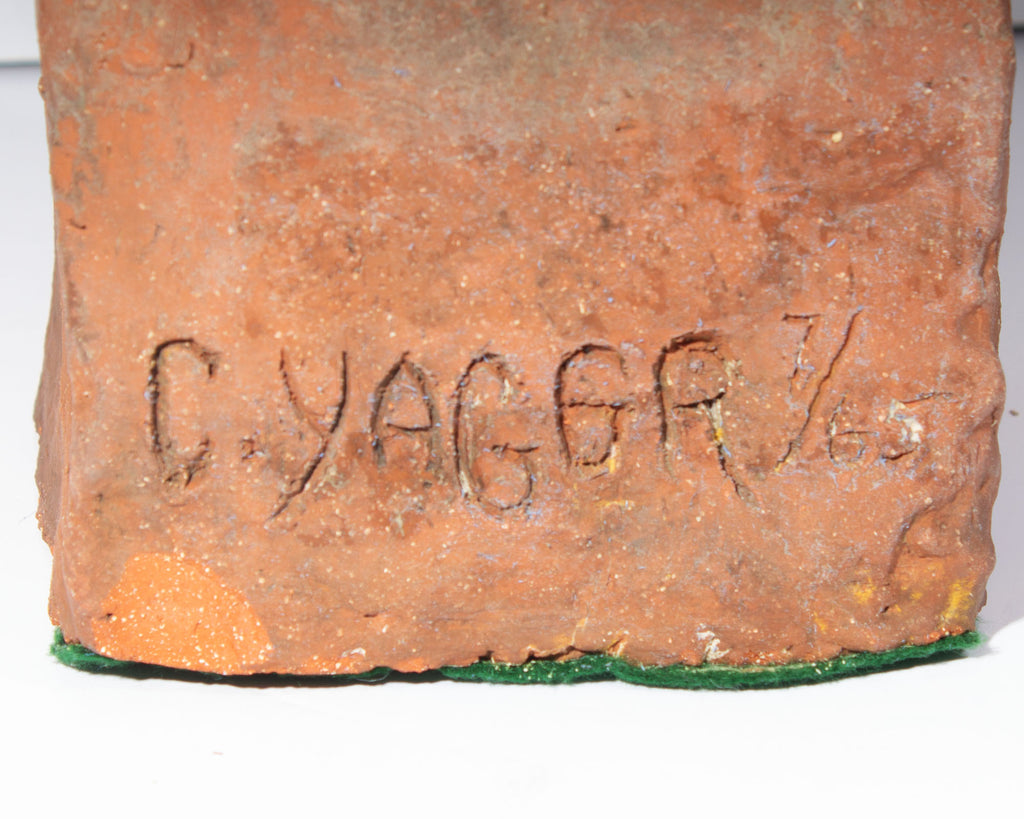 C. Yager 1965 Terra Cotta Sculpture of a Female Figure