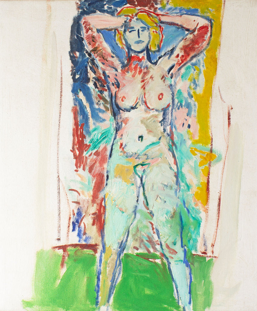 Abbott Pattison 1976 “Kristen” Oil on Canvas Painting of a Female Figure