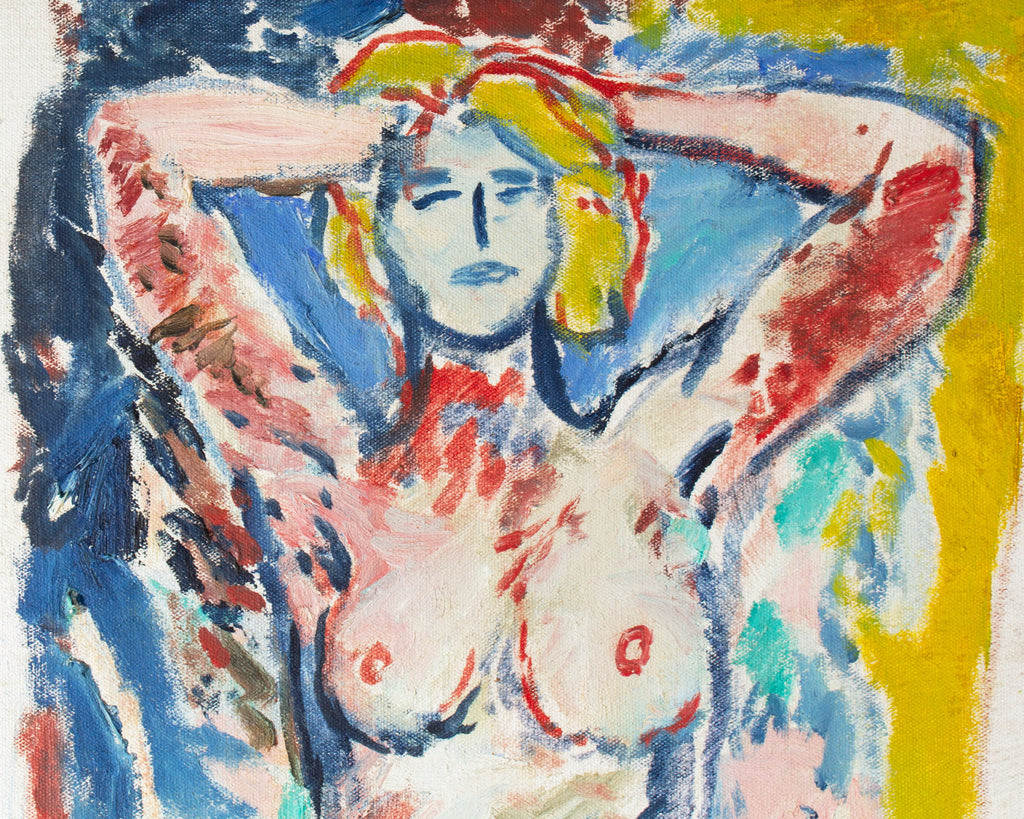 Abbott Pattison 1976 “Kristen” Oil on Canvas Painting of a Female Figure
