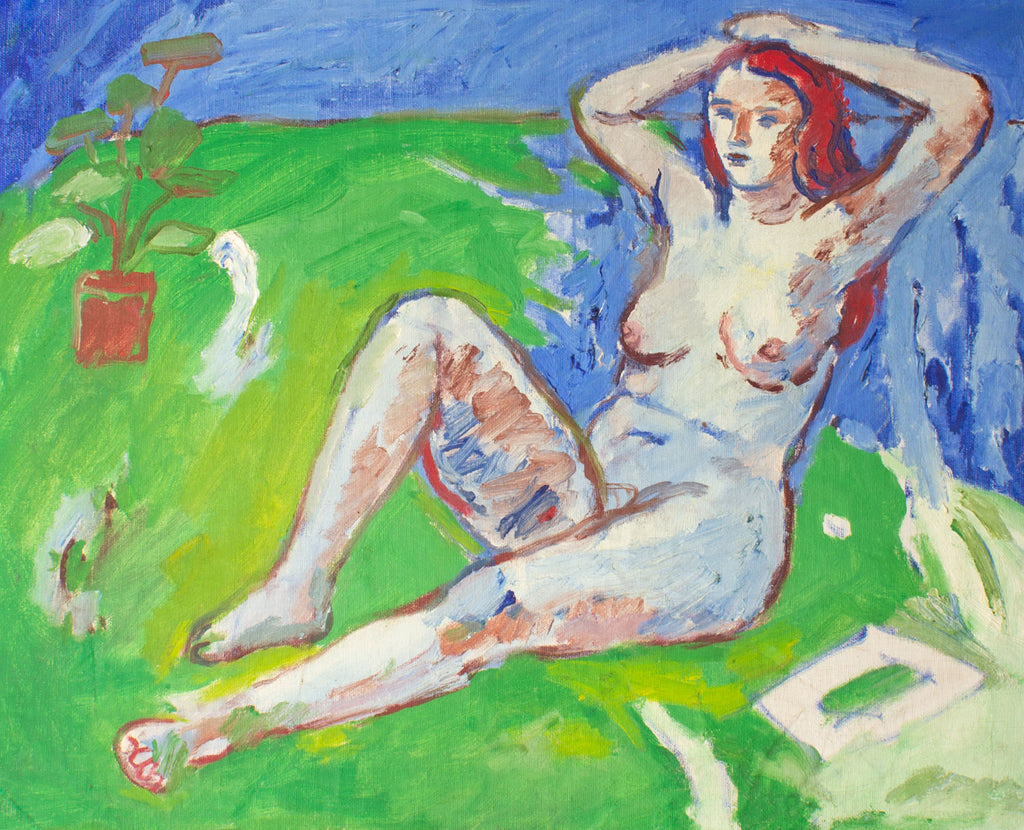 Abbott Pattison Oil on Canvas of a Female Figure
