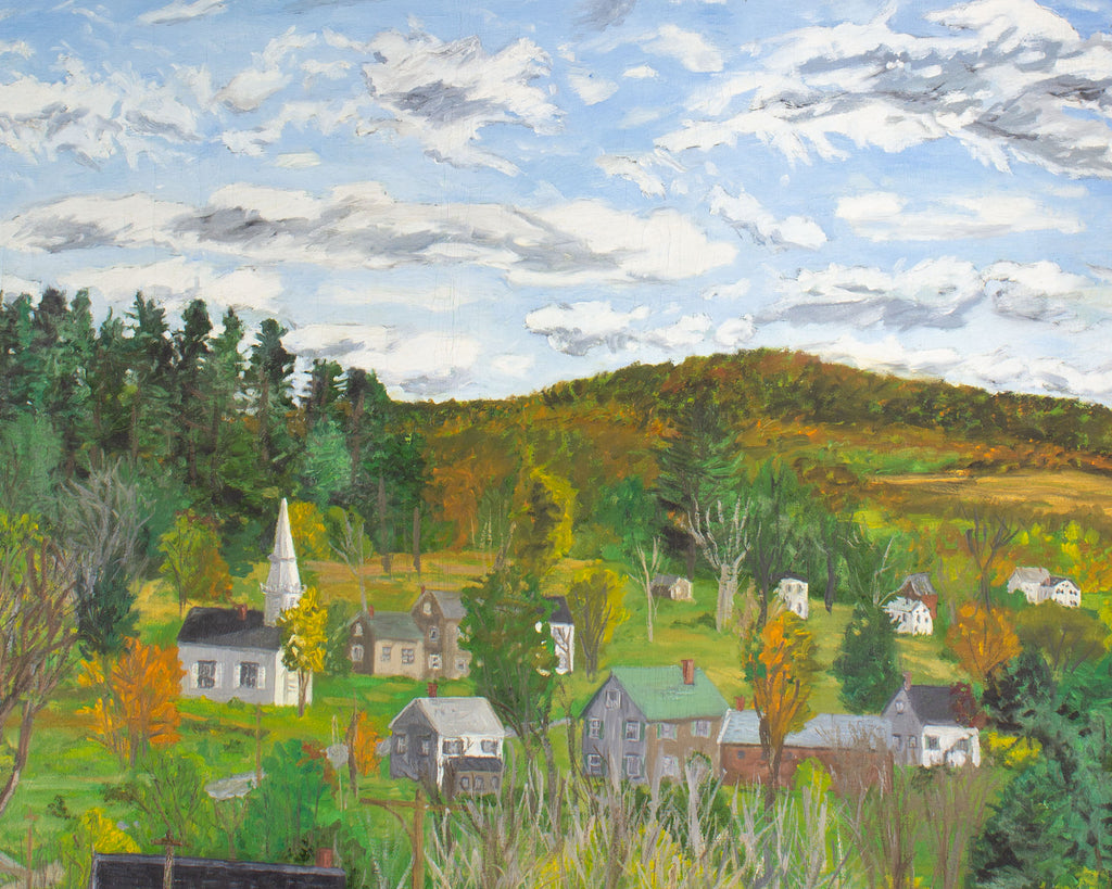 Harry Pattison Oil on Canvas Painting of a Town