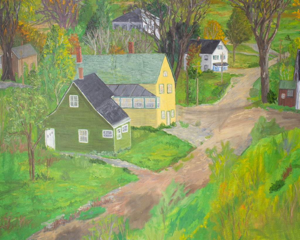 Harry Pattison Oil on Canvas Painting of a Town