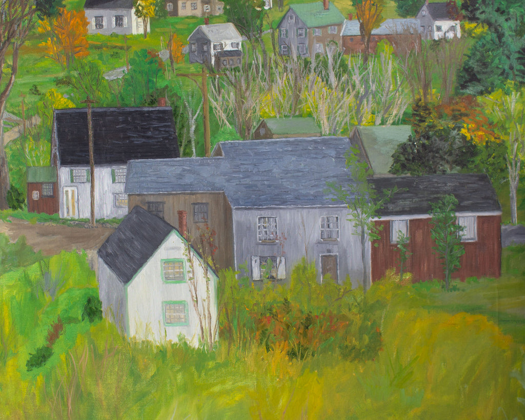 Harry Pattison Oil on Canvas Painting of a Town