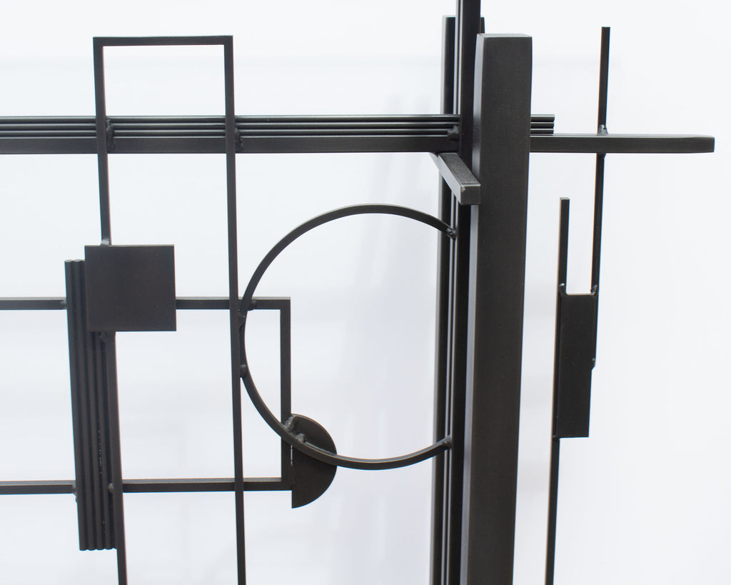 Postmodern Metal Console Table