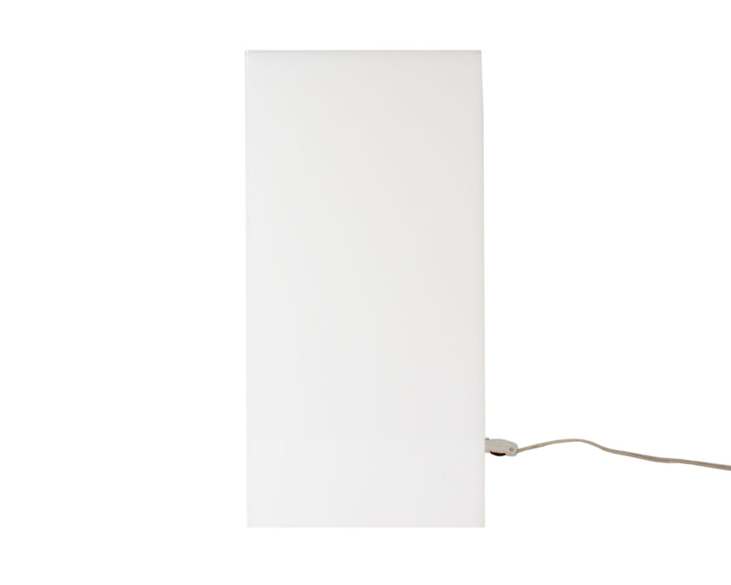 Vintage White Acrylic Box Table Lamp
