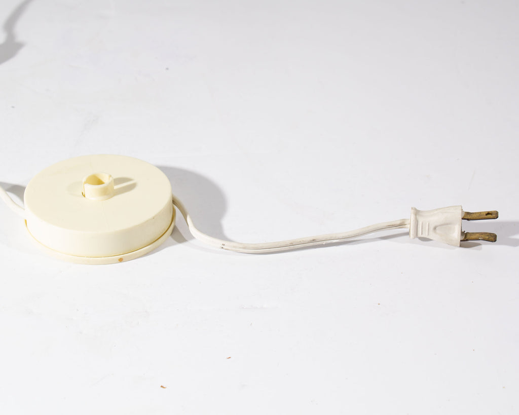 Vintage White Acrylic Box Table Lamp