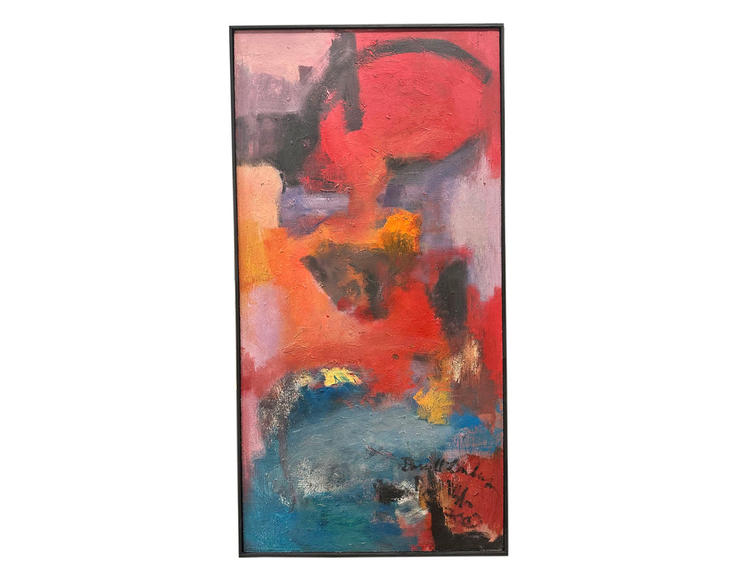 Darrell Anderson 2000 Oil on Board Abstract Painting