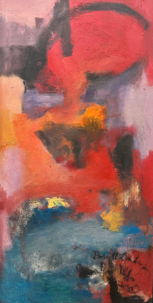 Darrell L. Anderson 2000 Oil on Board Abstract Painting