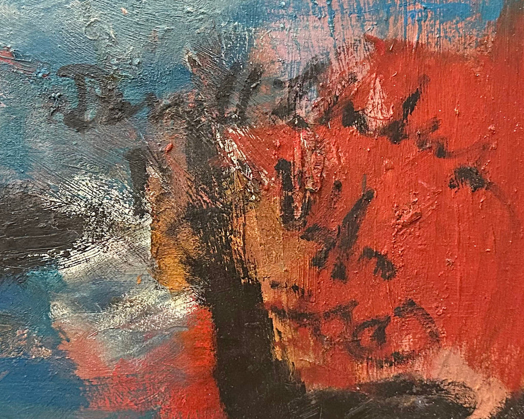 Darrell L. Anderson 2000 Oil on Board Abstract Painting