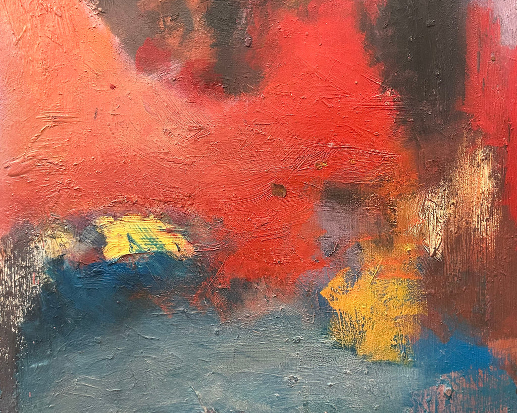 Darrell L. Anderson 2000 Oil on Board Abstract Painting