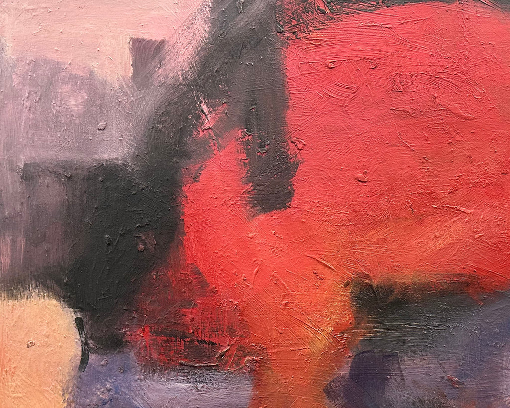 Darrell L. Anderson 2000 Oil on Board Abstract Painting