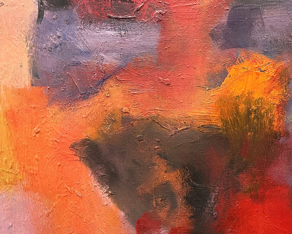 Darrell L. Anderson 2000 Oil on Board Abstract Painting