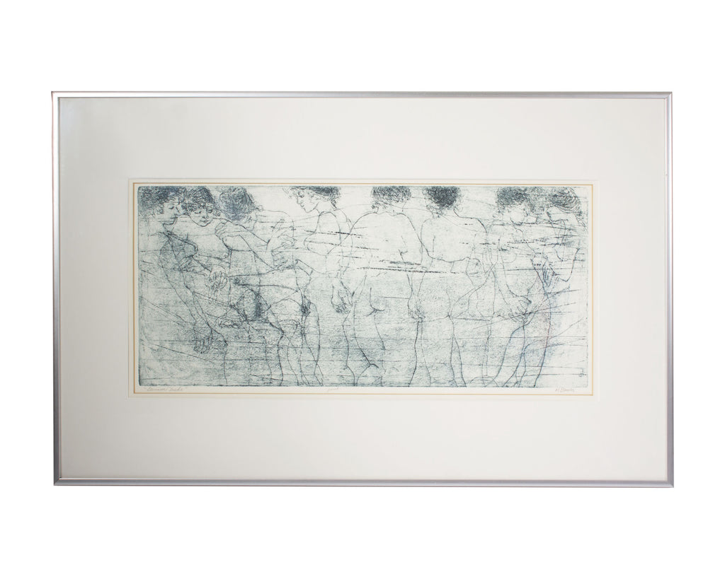 Mary Brooks “Denim Nude” Lithograph Print