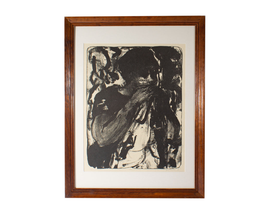 Joan Farrar “Silence” Abstract Lithograph Print