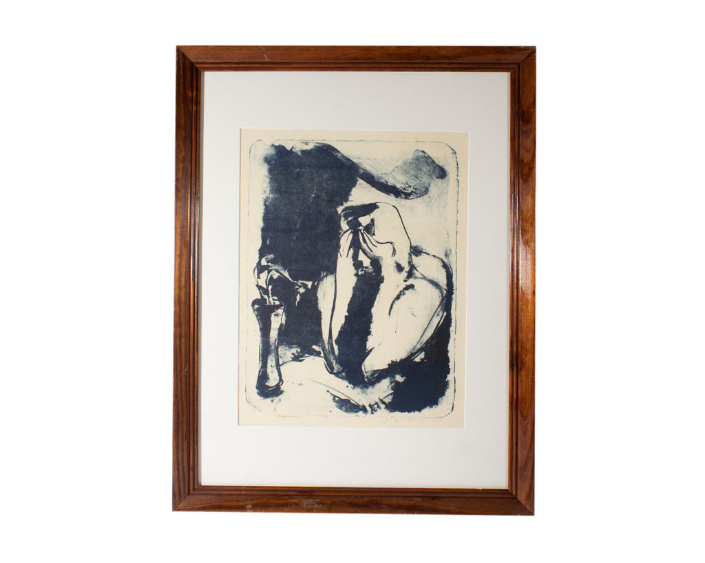 Joan Farrar 1957 Abstract Lithograph Print