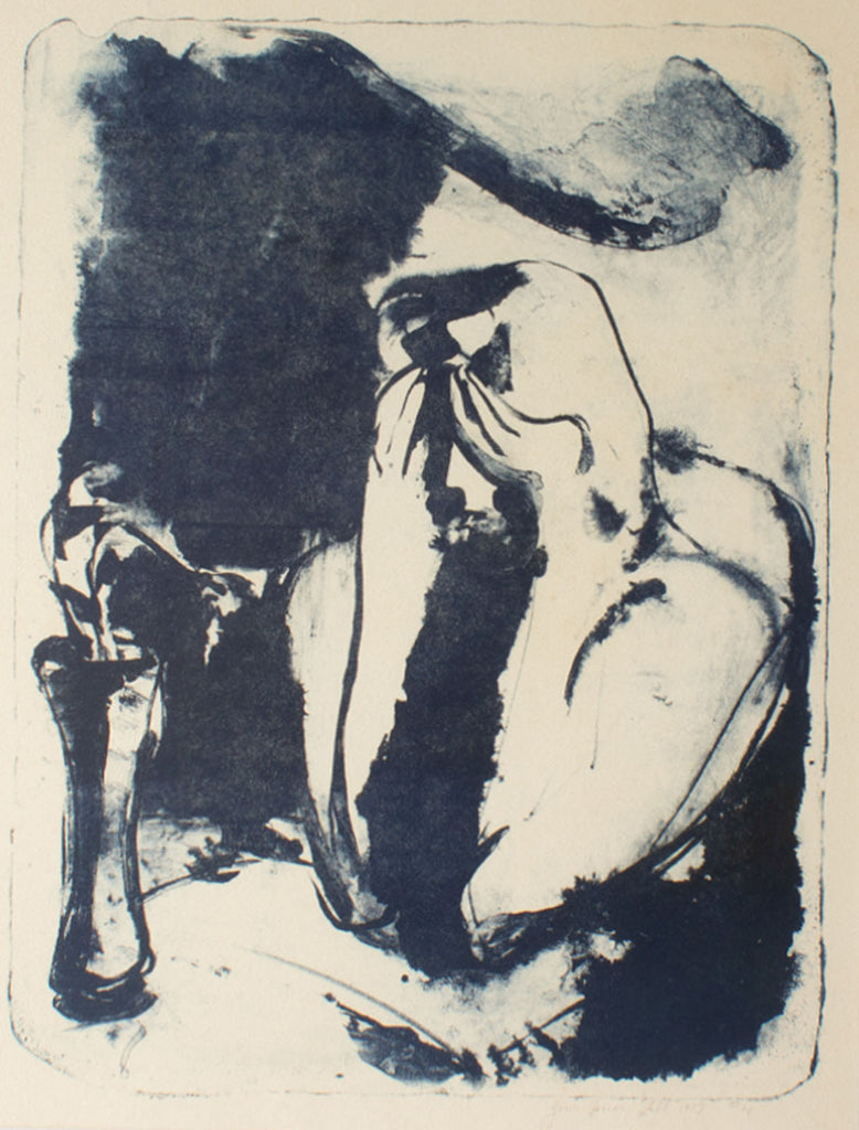Joan Farrar 1957 Abstract Lithograph Print