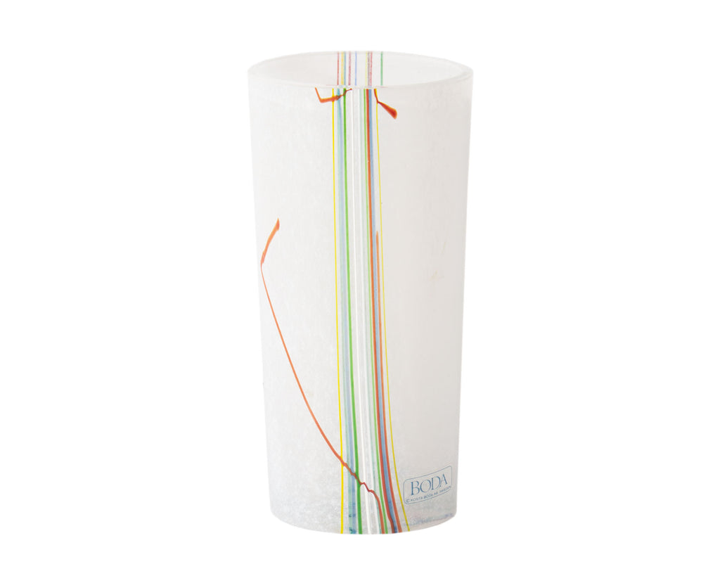 Bertil Vallien Boda Glass "Rainbow" Vase