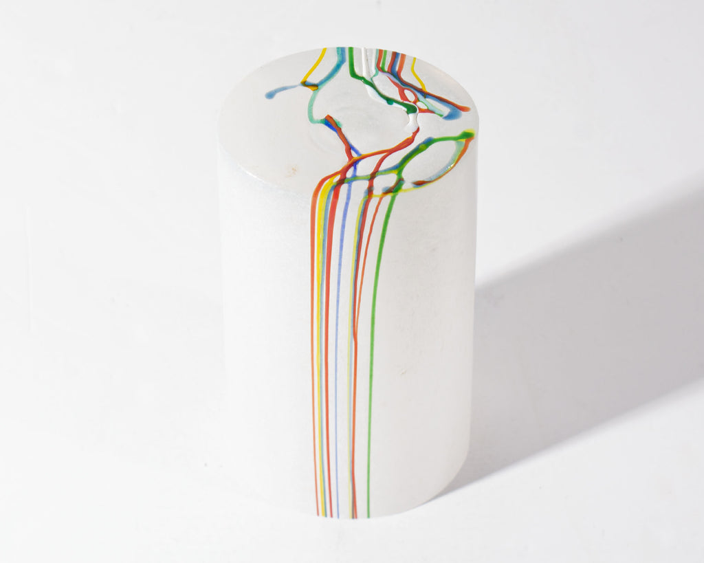 Bertil Vallien Boda Glass "Rainbow" Vase