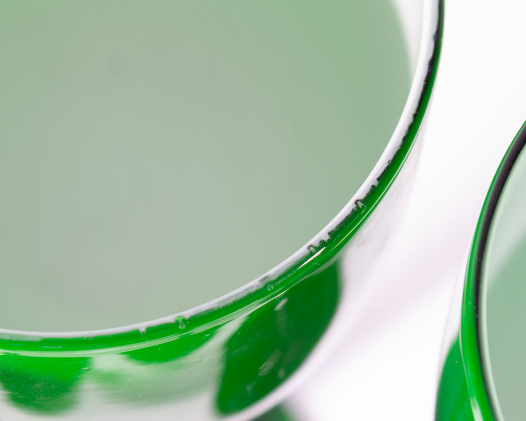 Carlo Moretti Cased Green 9.25” Wine Glasses, Set of Five