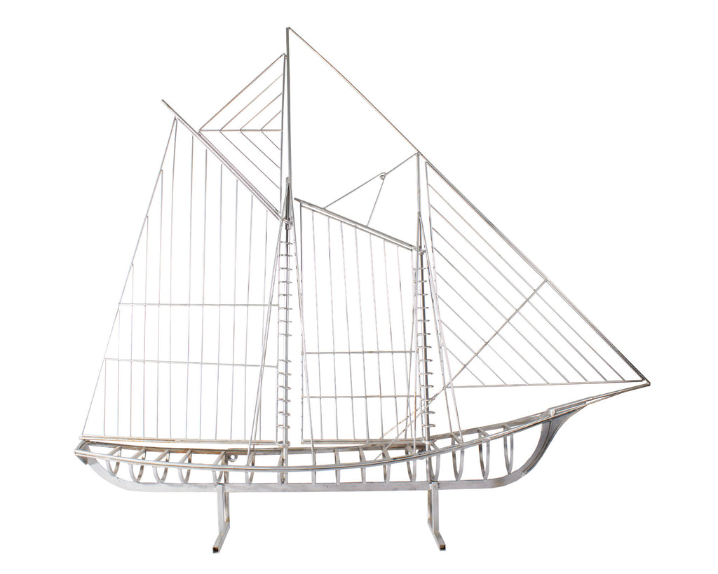 Curtis Jere 1976 Metal Boat Sculpture