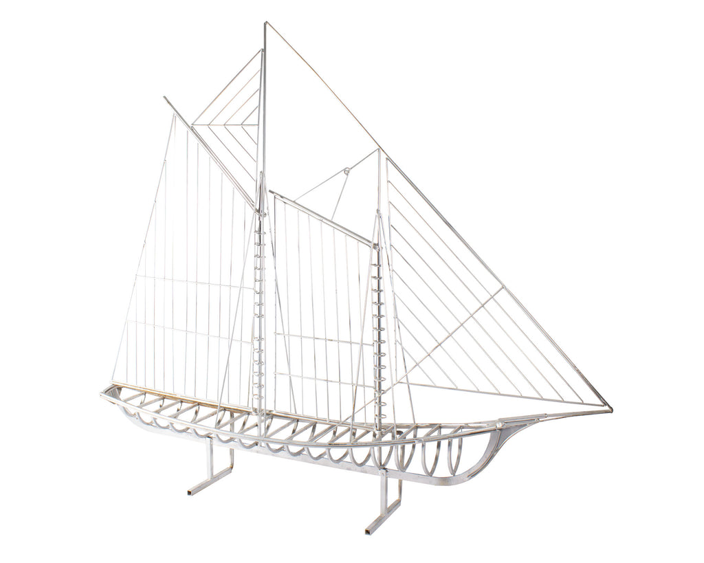 Curtis Jeré 1976 Metal Boat Sculpture
