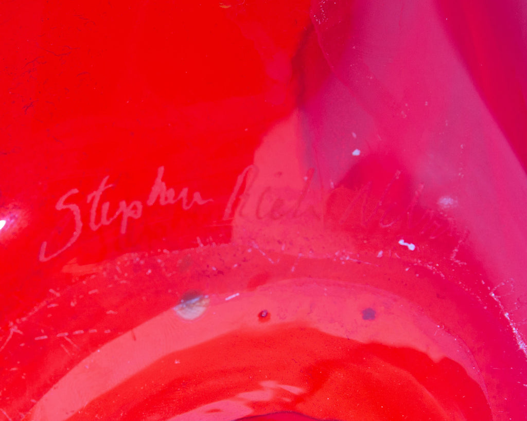 Stephen Rich Nelson Art Glass Centerpiece Vase