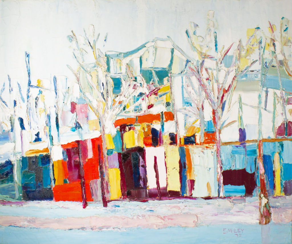 Sidney Smiley 1972 Abstract Oil on Canvas Painting