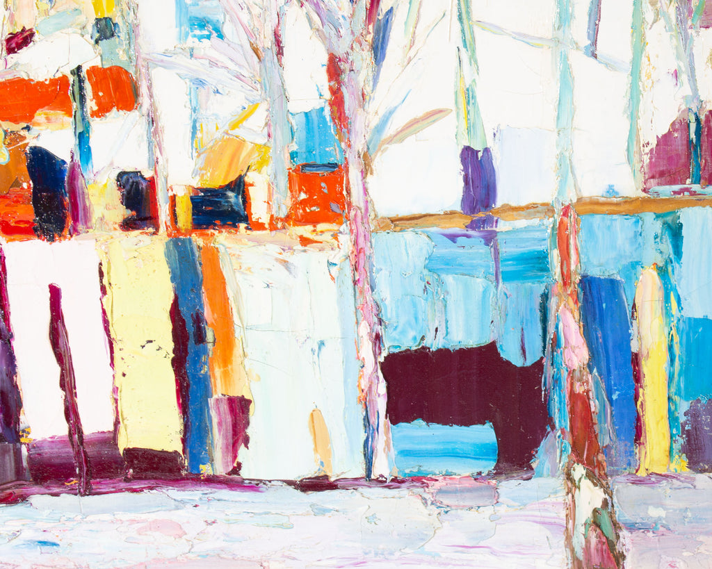 Sidney Smiley 1972 Abstract Oil on Canvas Painting