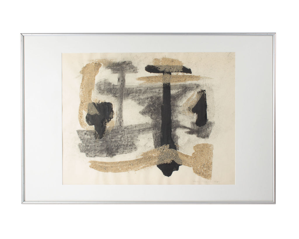 James Spencer Russell 1958 Mixed Media Drawing and Collage