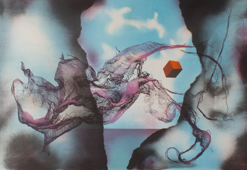 László Dús 1981 Abstract Lithograph