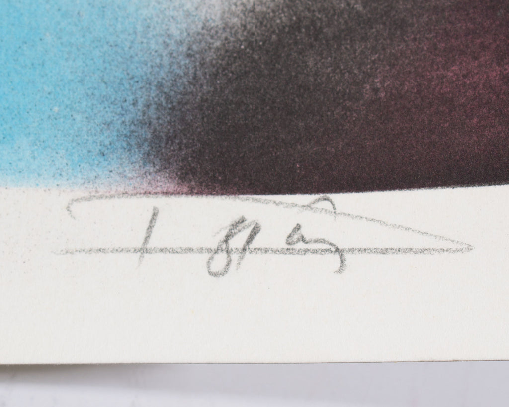 László Dús 1981 Abstract Lithograph