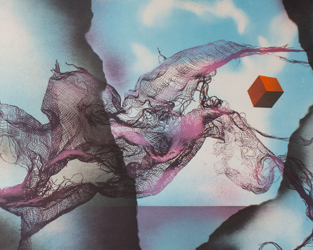 László Dús 1981 Abstract Lithograph