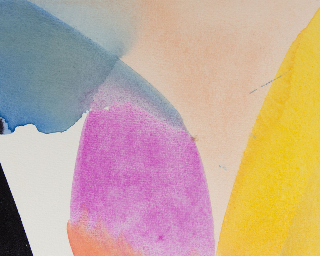 Peter Kitchell 1992 “Crowned Kingdom” Abstract Watercolor Painting